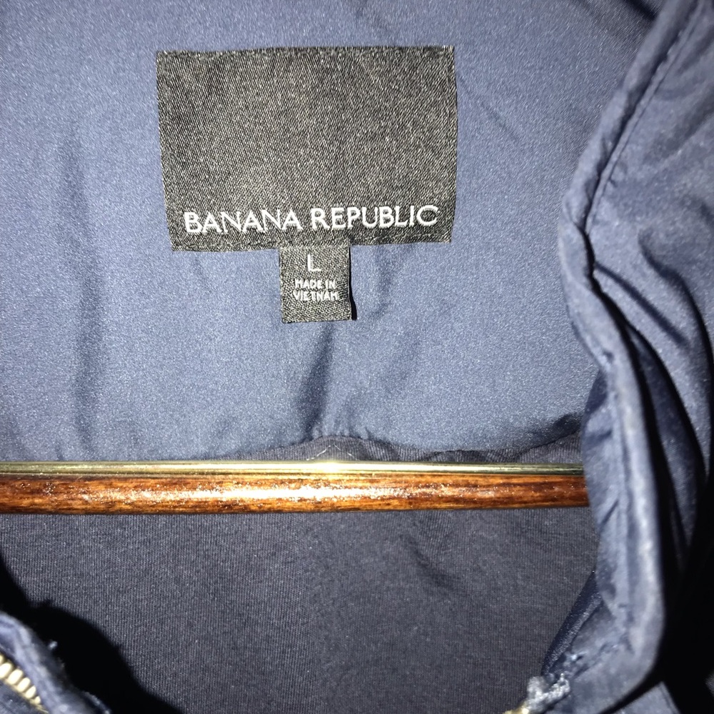 Navy blue Banana Republic nylon vest.